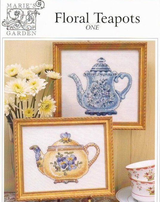 Схема для вышивки Marie"s garden: Floral Teapots