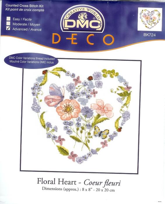 DMC Floral heart