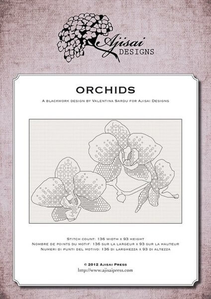 Схема для вышивки Ajisai Designs: Orchids 